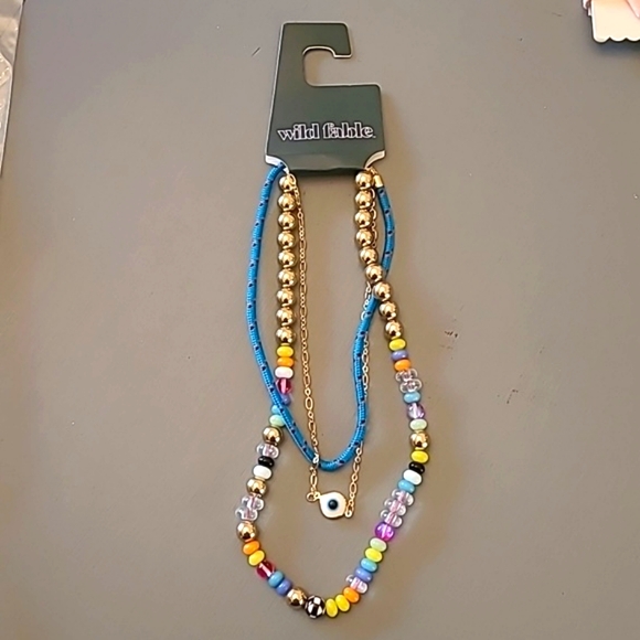 NWT Wild Fable Evil Eye layering necklaces set of 3 - Picture 5 of 8